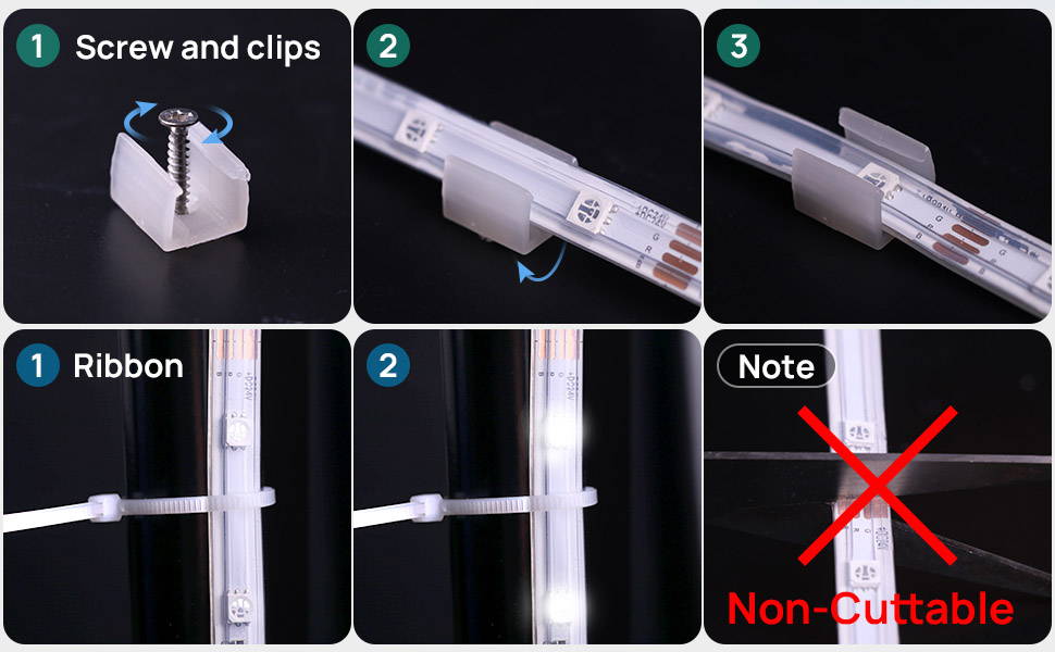 Ustellar Outdoor LED Color Changing RGB Strip Lights